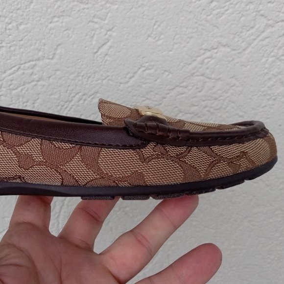Coach OLIVE Loafer/Moccasin Signature C/Leather UNWORN! ZERO WEAR Sz 6 - Picture 7 of 12